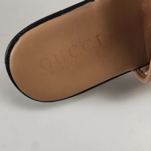 GUCCI Women's Sandal 11.5 EU 42 Red Green Thong Leather Luxury - Picture 3 of 11